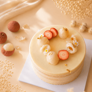 Soya Lychee Layer Cake